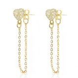 Brass TQ metal studs heart