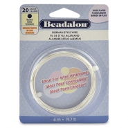 Beadalon German Style Wire 20Gauge Round Silver