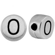 Metal-look beads letter O Antique Silver