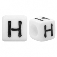 Acrylic letter beads letter H White