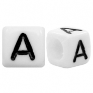 Acrylic letter beads letter A White