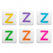 Acrylic letter beads letter Z Multicolour-White