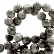 Natural stone beads Labradorite 8mm Anthracite