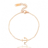 Stainless steel bracelets anchor Rose Gold