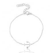 Stainless steel bracelets anchor Silver