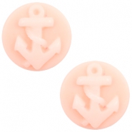 Basic cabochon cameo 20mm anchor Light Pink-Off White