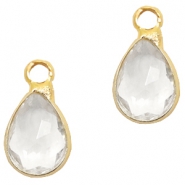 Crystal glass charms drop Crystal-Gold