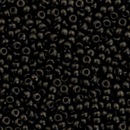 Miyuki seed beads 11/0 Opaque Semi Frosted Black 11-401sf