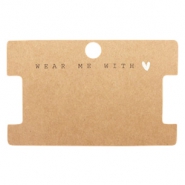 Jewellery cards "Wear Me With ♥" Brown