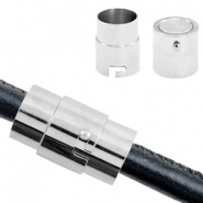 Stainless Steel findings magnetic clasp Ø8mm Antique Silver