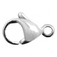 Stainless Steel findings lobster clasp 13mm Antique Silver