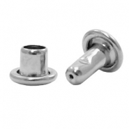 DQ European metal findings Snap Rivets Antique Silver
