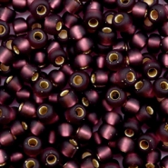 Miyuki seed beads 6/0 Silverlined Matte Dark Smoky Amethyst 6-13F