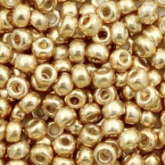 Miyuki seed beads 6/0 Duracoat Galvanized Champagne 6-4204