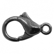 DQ European metal findings lobster clasp 10mm Gunmetal (nickel free)