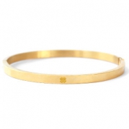 Stainless steel bracelets with clover Gold