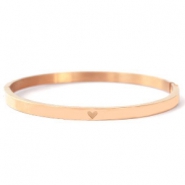 Stainless steel bracelets with heart Rose Gold