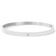 Stainless steel bracelets with heart Silver