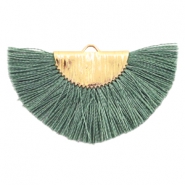 Tassels charm Gold-Army Green