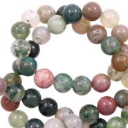 Natural stone beads Chalcecony (Quartz) and Jasper 4mm Green Mix