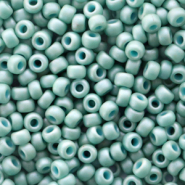 Miyuki seed beads 8/0 Opaque Matte Luster Sea Foam Green 8-2028