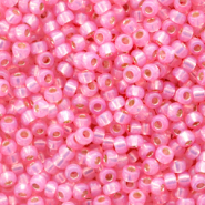 Miyuki seed beads 11/0 Silverlined Alabaster Dyed Rose 11-556