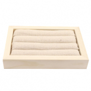 Jewellery display for rings Natural-linen off white