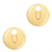 Metal charms initial U Gold (nickel free)