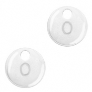 Metal charms initial O Antique Silver (nickel free)