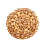 Braided rattan pendants 35mm Natural Brown