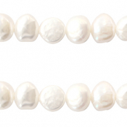 BQ Freshwater pearls nugget round 6-7mm Natural White