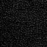 Miyuki seed beads 15/0 Opaque Matte Black 15-401f