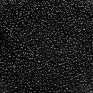 Miyuki seed beads 15/0 Opaque Black 15-401