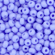 Preciosa glass seed beads 6/0-33020 Natural Opaque-Provence Blue