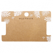 Jewellery cards 'musthave' Leaves Brown