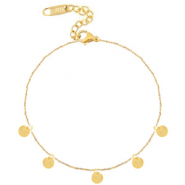 Stainless steel anklets coins Gold