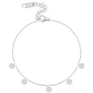 Stainless steel anklets coins Silver