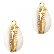 Shell pendant specials Cowrie Cream Beige-Gold