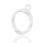 Stainless steel charms initial O Silver