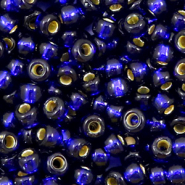 Miyuki seed beads 6/0 Duracoat Silverlined Dyed Navy Blue 6-4281