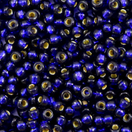 Miyuki seed beads 8/0 Duracoat Silverlined Dyed Navy Blue 8-4281