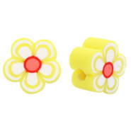Polymer beads flower yellow Yellow