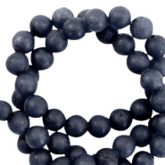 Natural stone beads Quartz 6mm matt Midnight Blue