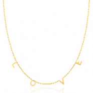 Stainless steel necklaces "love" Gold