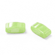 Miyuki beads half tila 5x2.3mm Opaque Luster Chartreuse Green HTL-439
