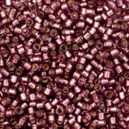 Miyuki beads delica's 11/0 Duracoat Silverlined Dyed Raisin Purple DB-2170