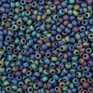 Miyuki seed beads 11/0 Opaque Matte AB Black 11-401FR