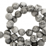 Natural stone beads Dolomite 6mm Moon Grey