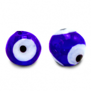 6 mm glass beads Evil Eye Cobalt Blue