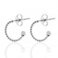 Stainless steel earrings creole 12mm Silver